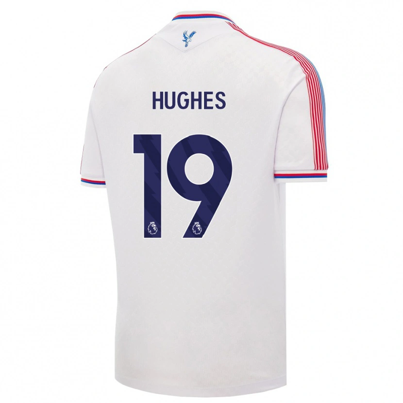 Danxen Mujer Camiseta Will Hughes #19 Blanco Rojo Azul 1ª Equipación 2026/27 La Camisa