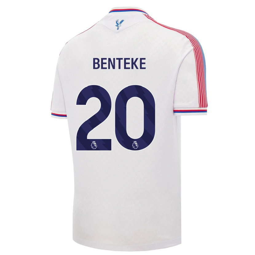 Danxen Mujer Camiseta Christian Benteke #20 Blanco Rojo Azul 1ª Equipación 2026/27 La Camisa