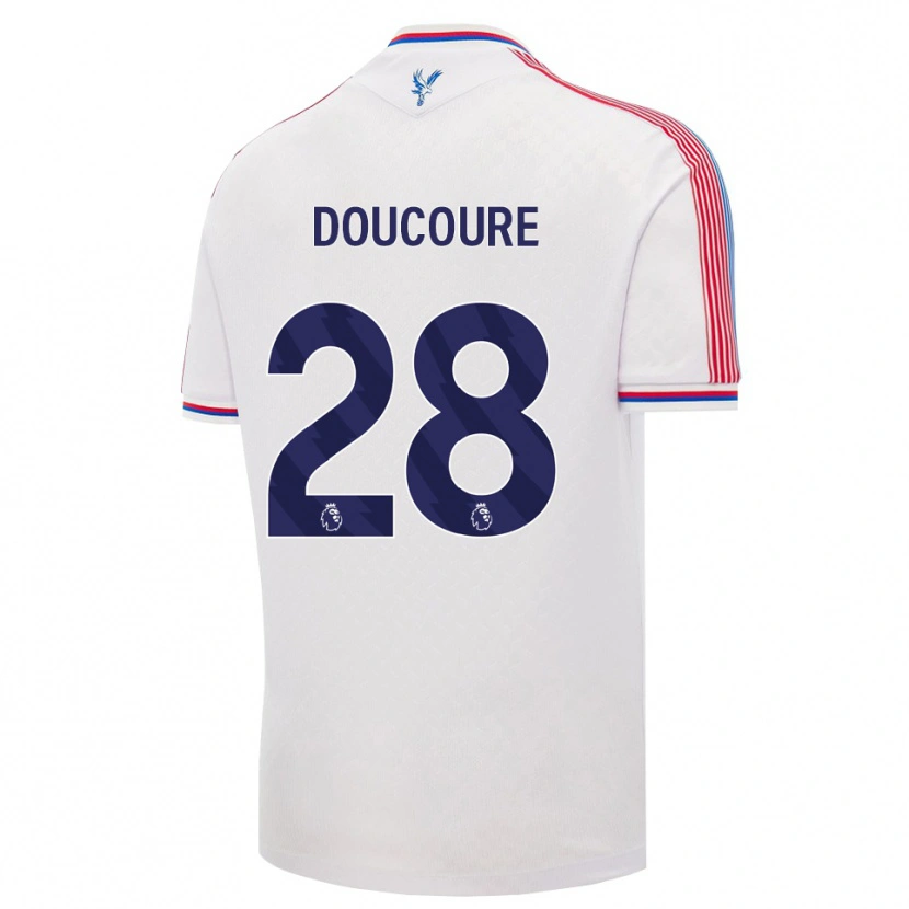 Danxen Mujer Camiseta Cheick Doucouré #28 Blanco Rojo Azul 1ª Equipación 2026/27 La Camisa