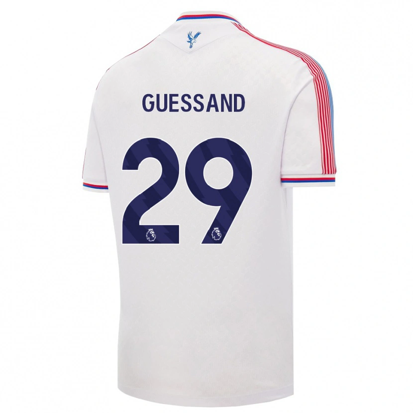 Danxen Mujer Camiseta Evann Guessand #29 Blanco Rojo Azul 1ª Equipación 2026/27 La Camisa