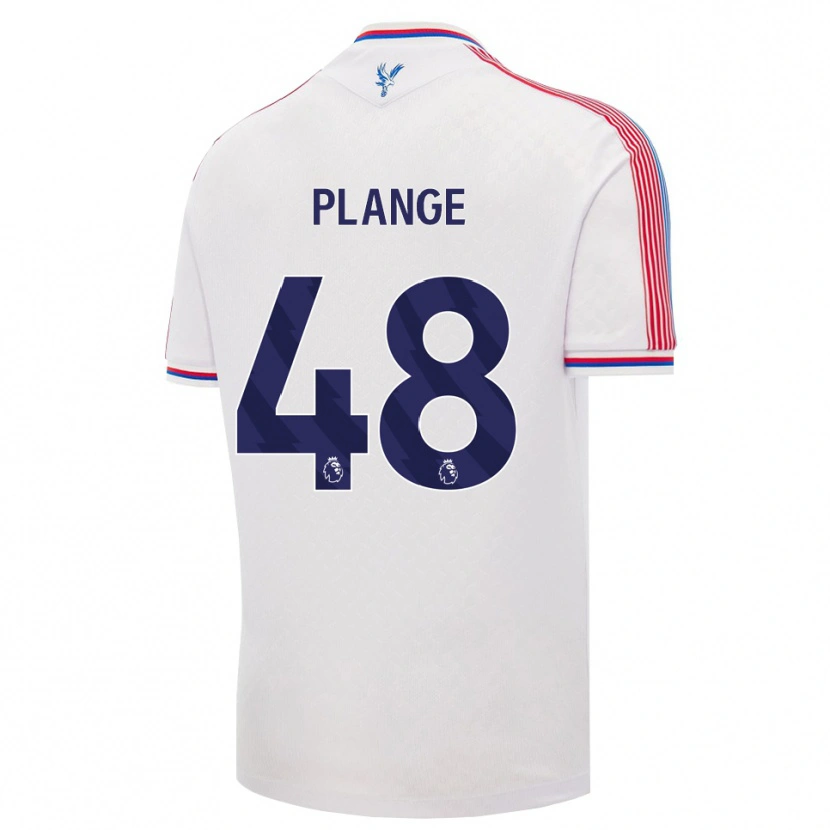 Danxen Mujer Camiseta Luke Plange #48 Blanco Rojo Azul 1ª Equipación 2026/27 La Camisa