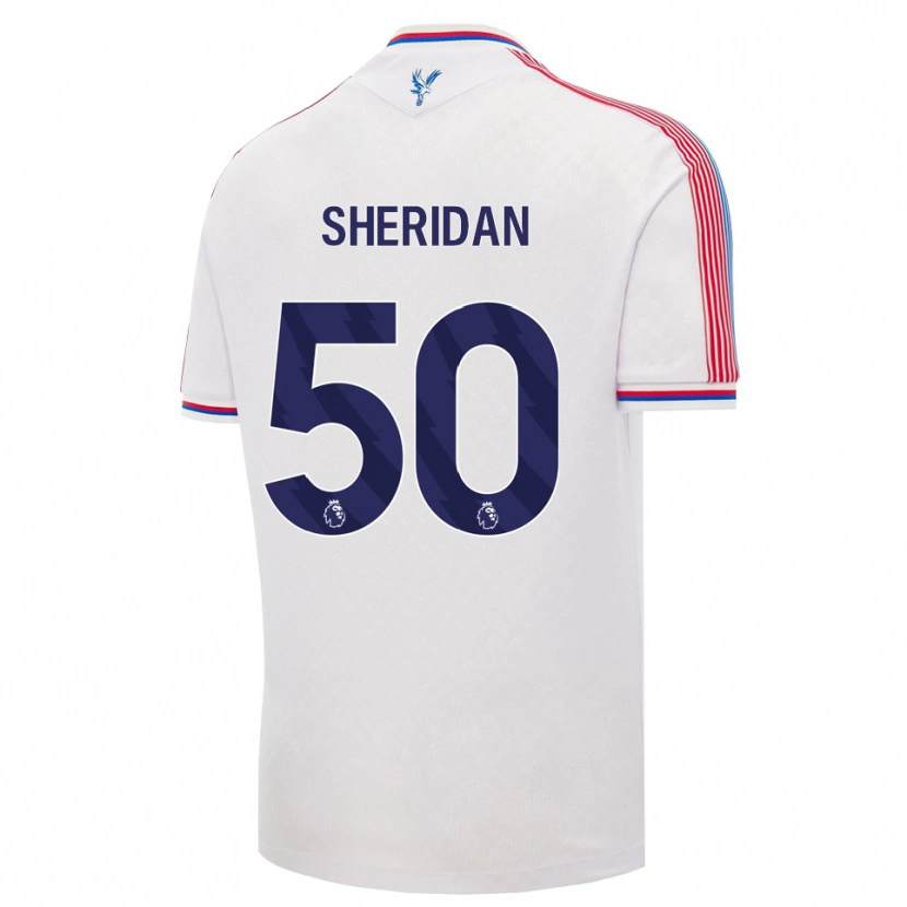 Danxen Mujer Camiseta Joe Sheridan #50 Blanco Rojo Azul 1ª Equipación 2026/27 La Camisa