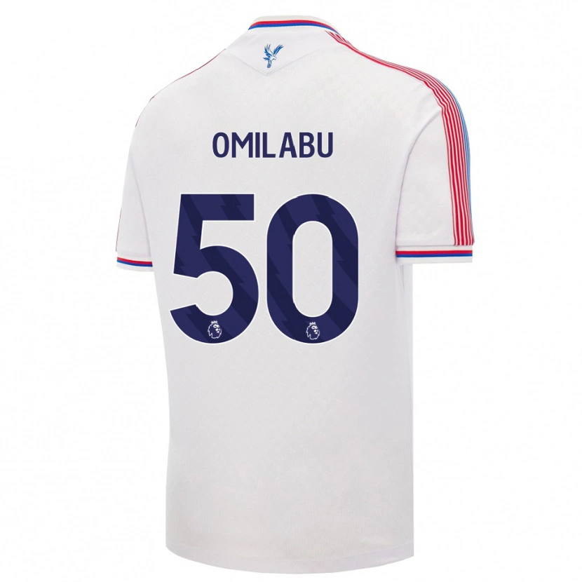 Danxen Mujer Camiseta David Omilabu #50 Blanco Rojo Azul 1ª Equipación 2026/27 La Camisa