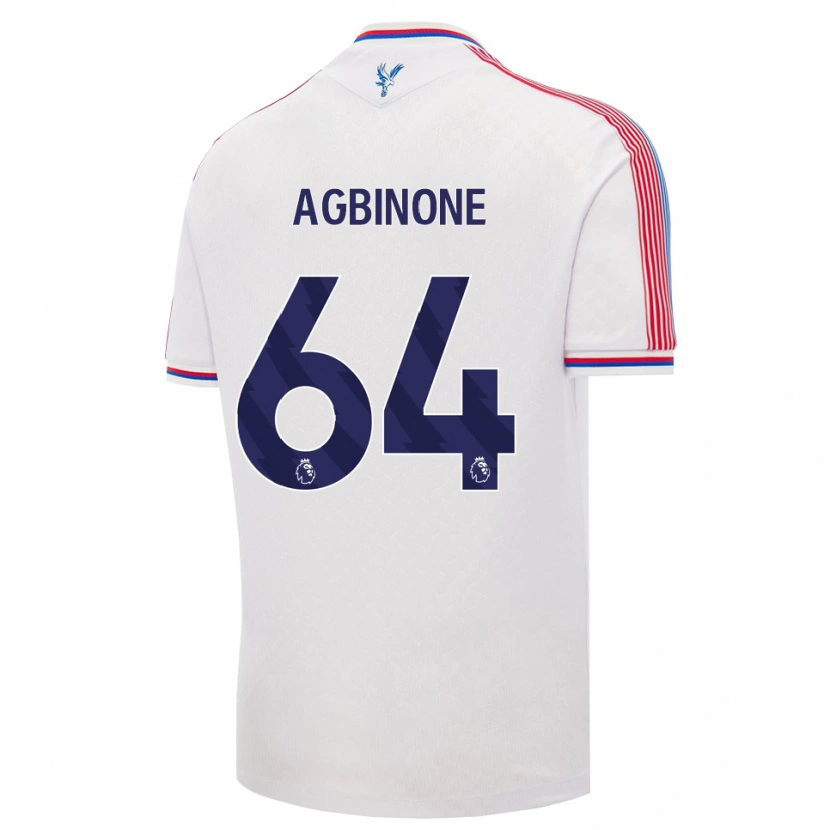 Danxen Mujer Camiseta Asher Agbinone #64 Blanco Rojo Azul 1ª Equipación 2026/27 La Camisa