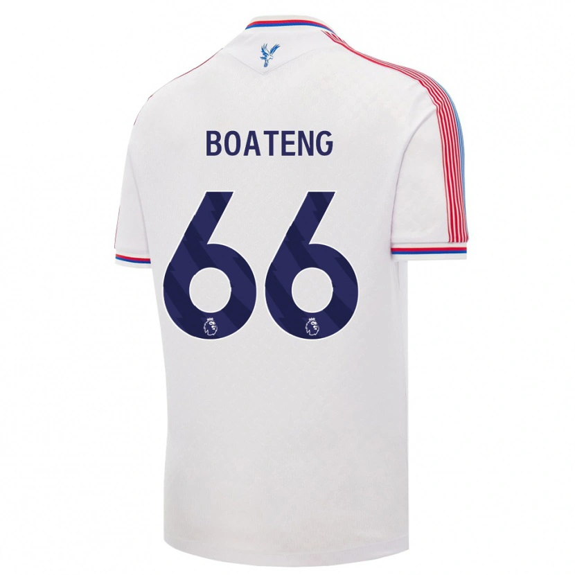 Danxen Mujer Camiseta David Boateng #66 Blanco Rojo Azul 1ª Equipación 2026/27 La Camisa