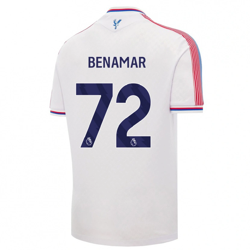 Danxen Mujer Camiseta Dean Benamar #72 Blanco Rojo Azul 1ª Equipación 2026/27 La Camisa