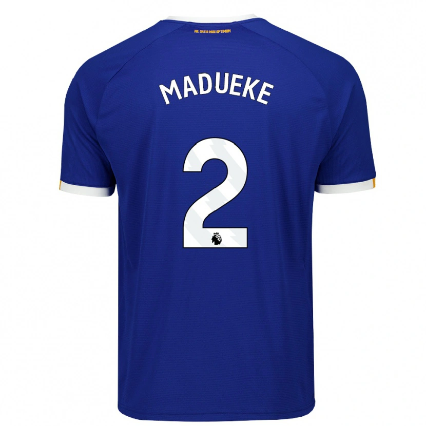 Danxen Mujer Camiseta Divine Madueke #2 Azul Blanco Amarillo 1ª Equipación 2026/27 La Camisa