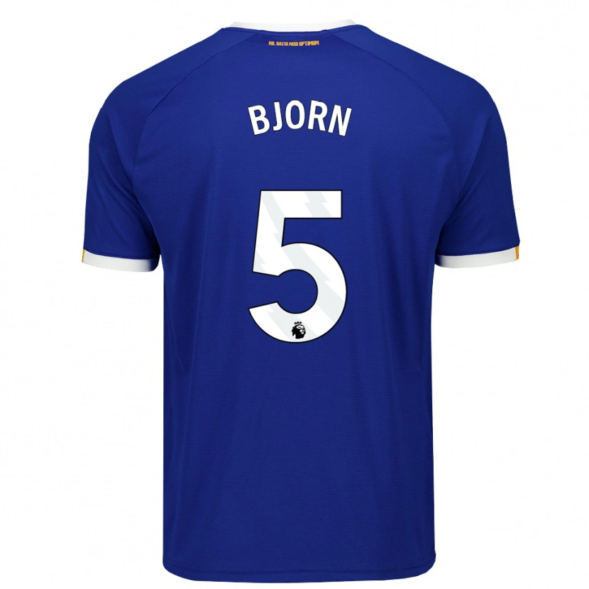 Danxen Mujer Camiseta Nathalie Bjorn #5 Azul Blanco Amarillo 1ª Equipación 2026/27 La Camisa