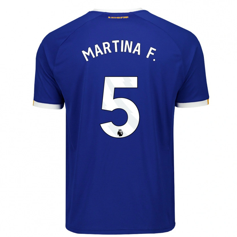 Danxen Mujer Camiseta Martina Fernández #5 Azul Blanco Amarillo 1ª Equipación 2026/27 La Camisa