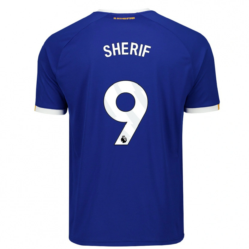 Danxen Mujer Camiseta Martin Sherif #9 Azul Blanco Amarillo 1ª Equipación 2026/27 La Camisa