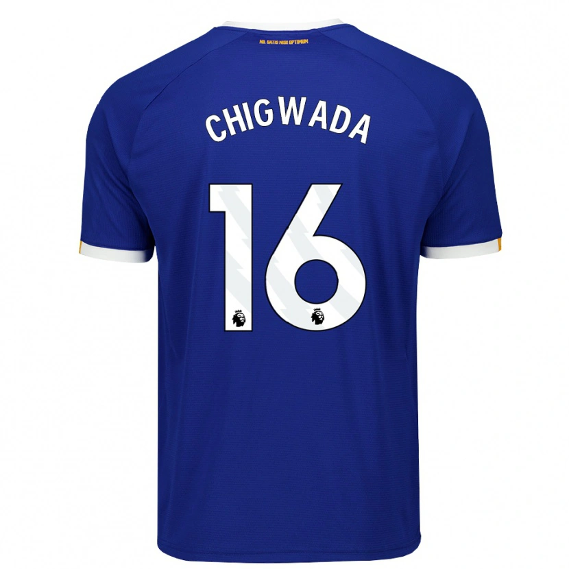 Danxen Mujer Camiseta Josh Chigwada #16 Azul Blanco Amarillo 1ª Equipación 2026/27 La Camisa