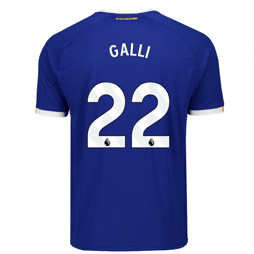 Danxen Mujer Camiseta Aurora Galli #22 Azul Blanco Amarillo 1ª Equipación 2026/27 La Camisa