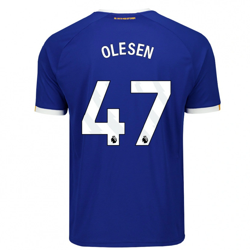 Danxen Mujer Camiseta Karoline Olesen #47 Azul Blanco Amarillo 1ª Equipación 2026/27 La Camisa