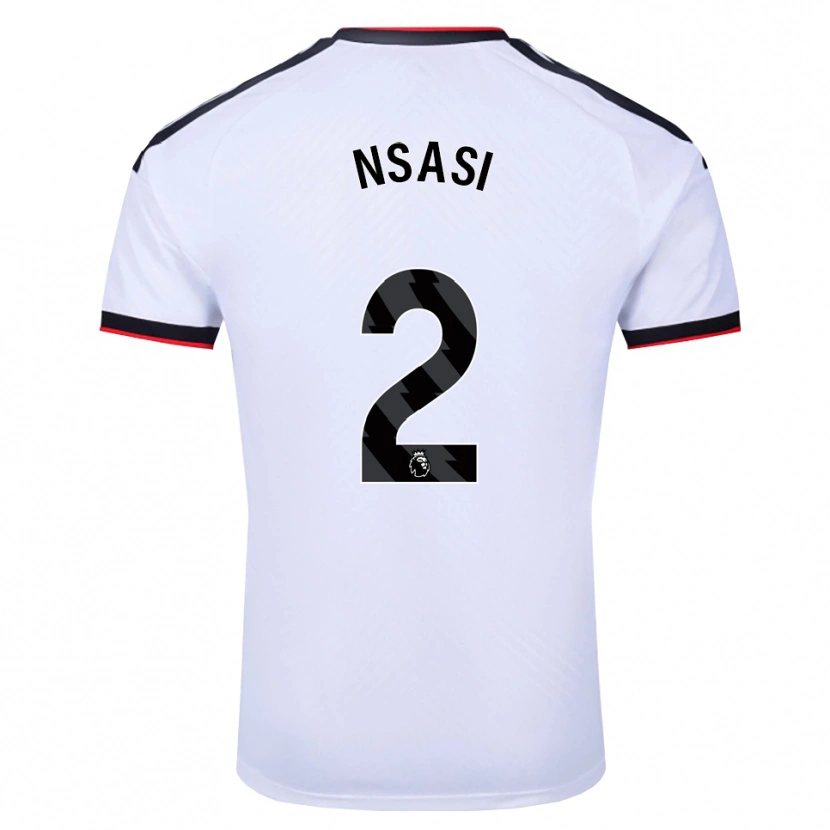 Danxen Mujer Camiseta Eddy Nsasi #2 Blanco Negro Rojo 1ª Equipación 2026/27 La Camisa