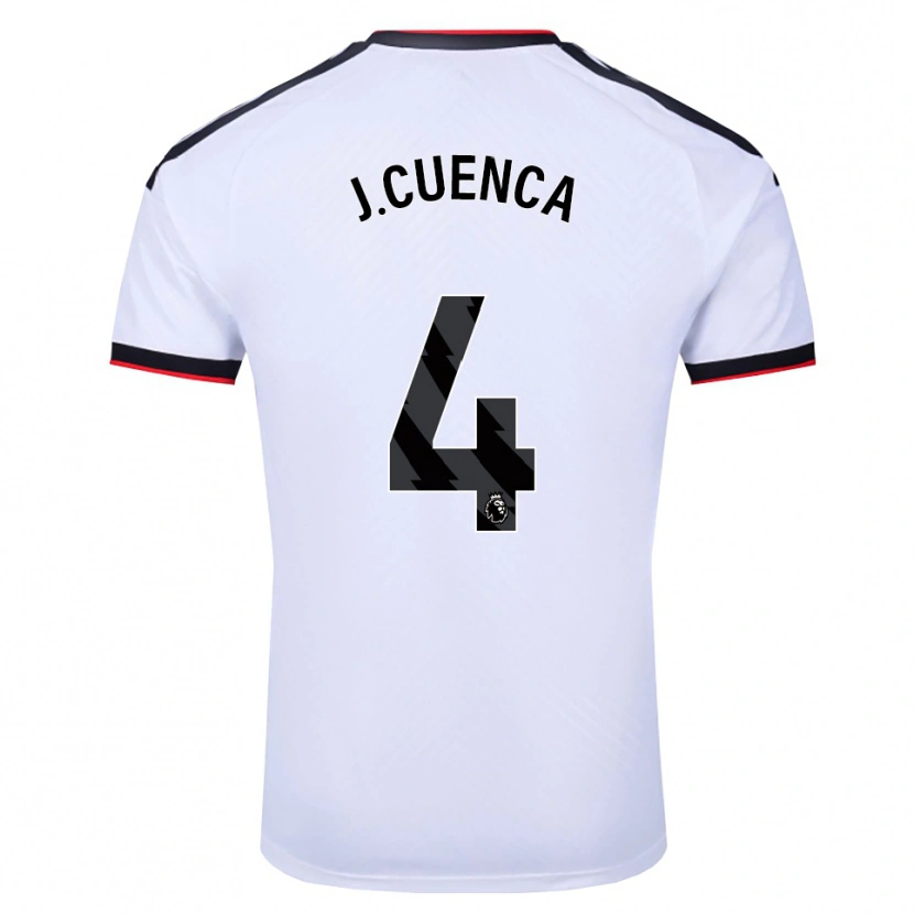 Danxen Mujer Camiseta Jorge Cuenca #4 Blanco Negro Rojo 1ª Equipación 2026/27 La Camisa