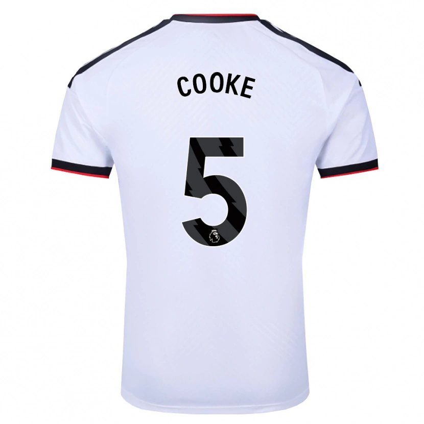 Danxen Mujer Camiseta Logan Cooke #5 Blanco Negro Rojo 1ª Equipación 2026/27 La Camisa