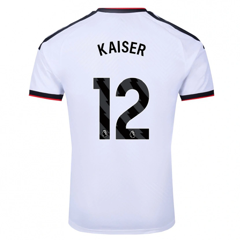 Danxen Mujer Camiseta Dino Kaiser #12 Blanco Negro Rojo 1ª Equipación 2026/27 La Camisa