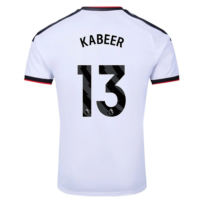 Danxen Mujer Camiseta Eric Kabeer #13 Blanco Negro Rojo 1ª Equipación 2026/27 La Camisa