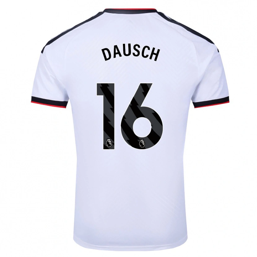 Danxen Mujer Camiseta Leo Dausch #16 Blanco Negro Rojo 1ª Equipación 2026/27 La Camisa