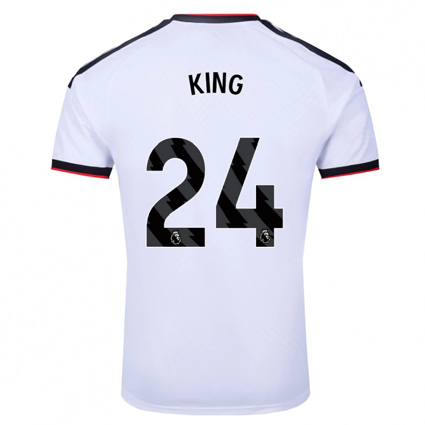 Danxen Mujer Camiseta Josh King #24 Blanco Negro Rojo 1ª Equipación 2026/27 La Camisa