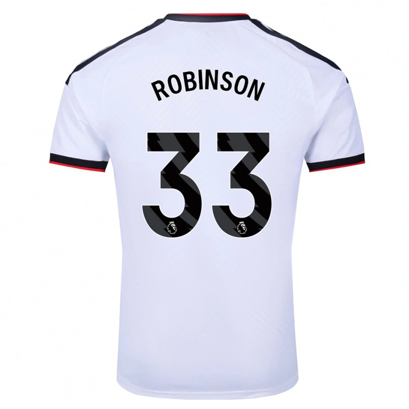Danxen Mujer Camiseta Antonee Robinson #33 Blanco Negro Rojo 1ª Equipación 2026/27 La Camisa