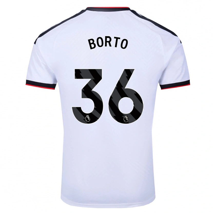 Danxen Mujer Camiseta Alex Borto #36 Blanco Negro Rojo 1ª Equipación 2026/27 La Camisa