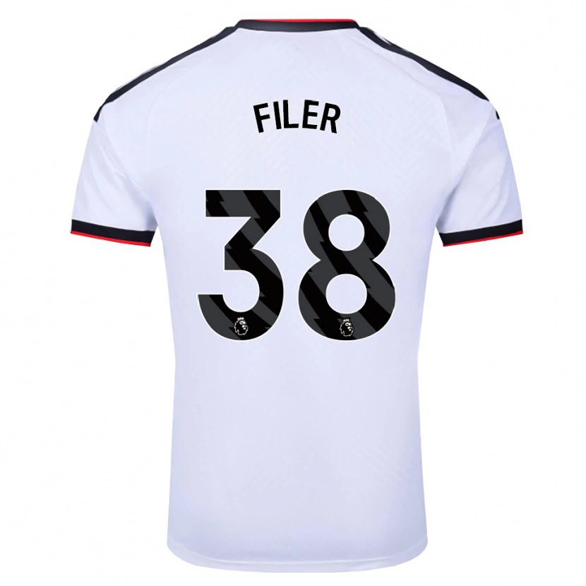 Danxen Mujer Camiseta Maddie Filer #38 Blanco Negro Rojo 1ª Equipación 2026/27 La Camisa