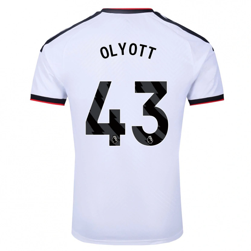 Danxen Mujer Camiseta Tom Olyott #43 Blanco Negro Rojo 1ª Equipación 2026/27 La Camisa