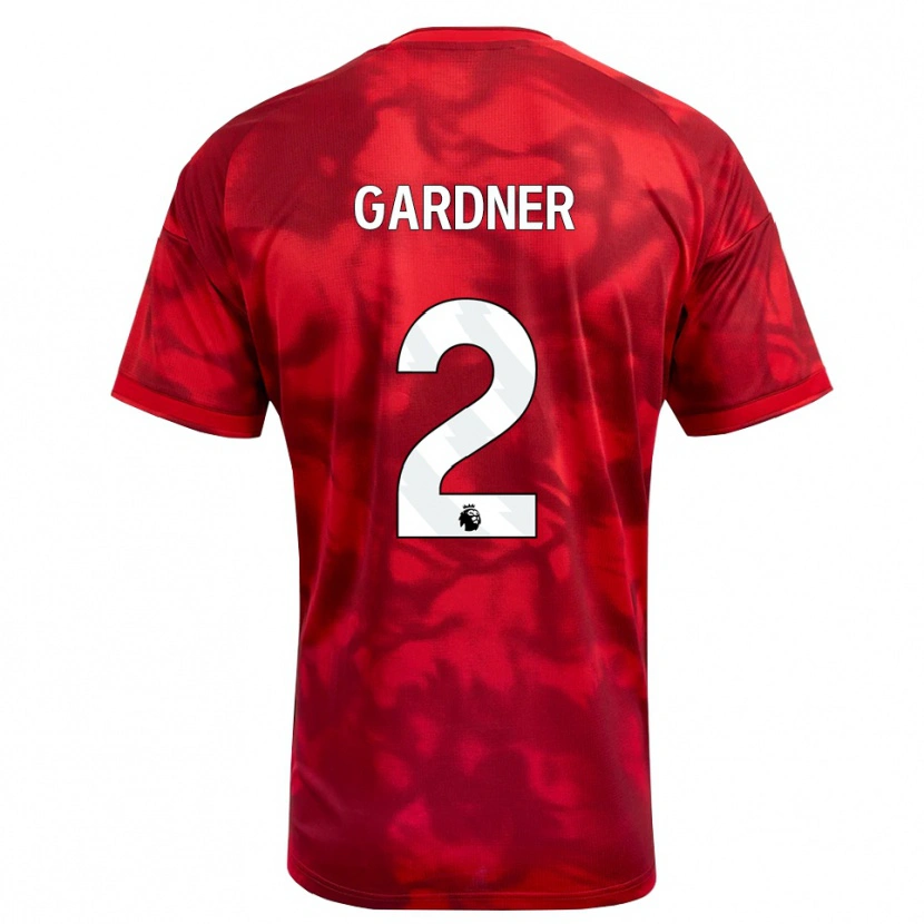 Danxen Mujer Camiseta Daniel Gardner #2 Carmesí Blanco 1ª Equipación 2026/27 La Camisa
