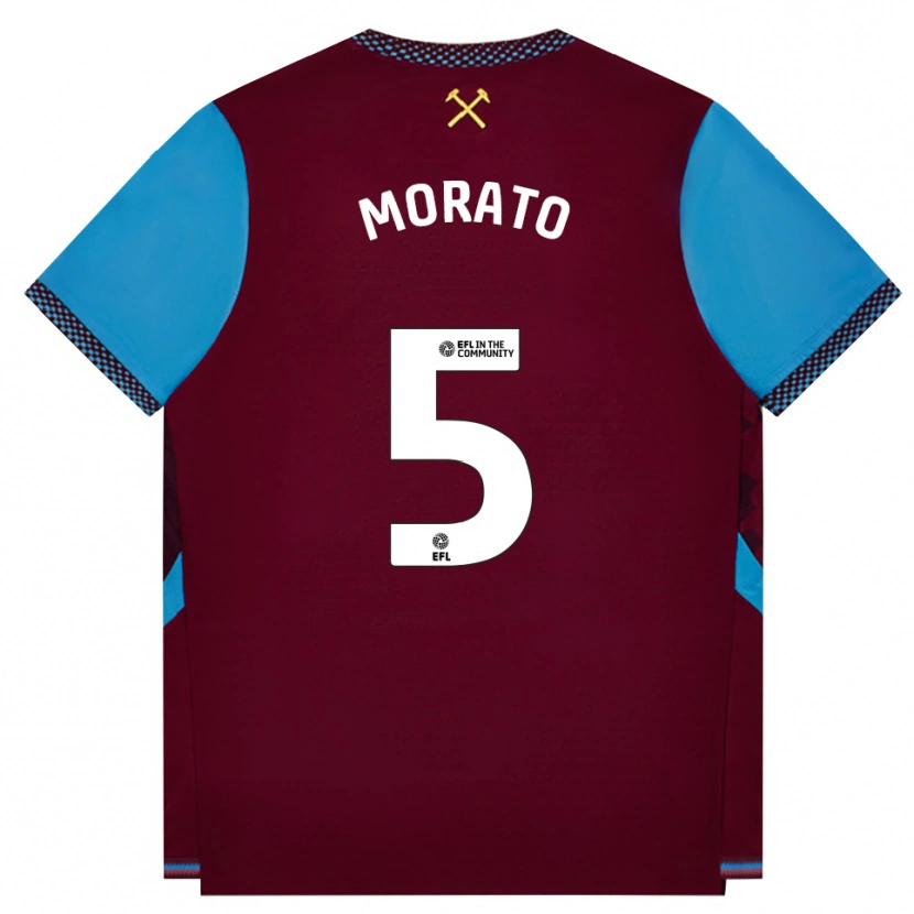 Danxen Mujer Camiseta Morato #5 Borgoña Azulaciano 1ª Equipación 2026/27 La Camisa