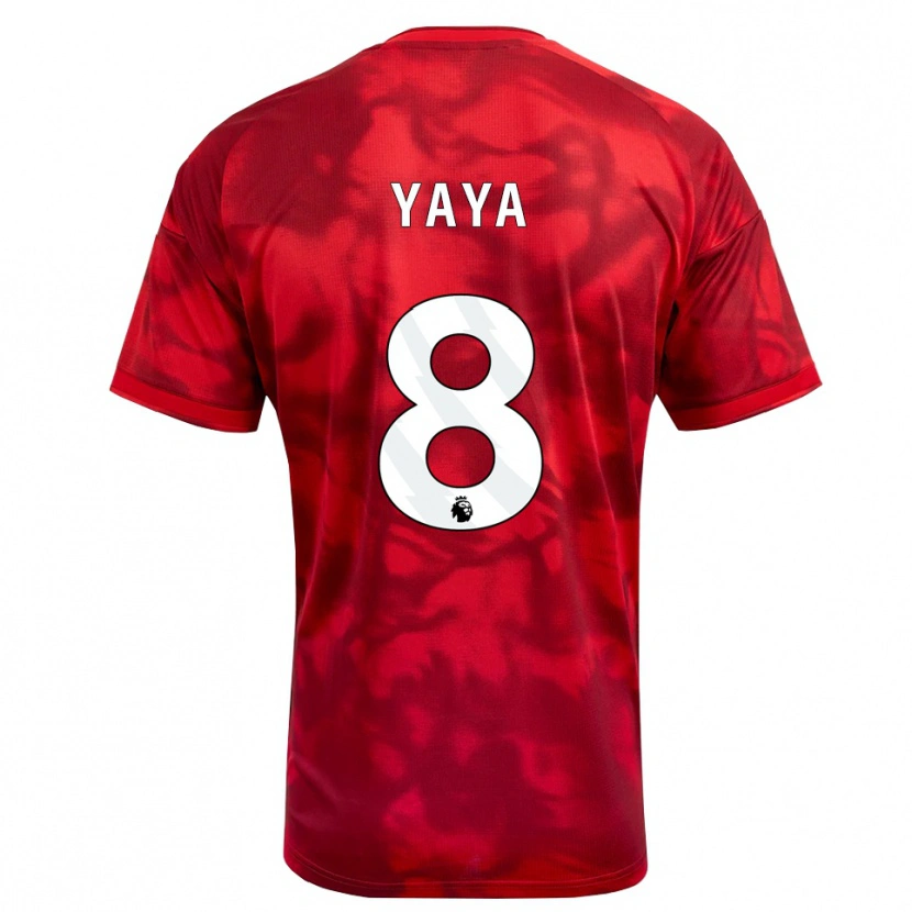Danxen Mujer Camiseta Cherif Yaya #8 Carmesí Blanco 1ª Equipación 2026/27 La Camisa