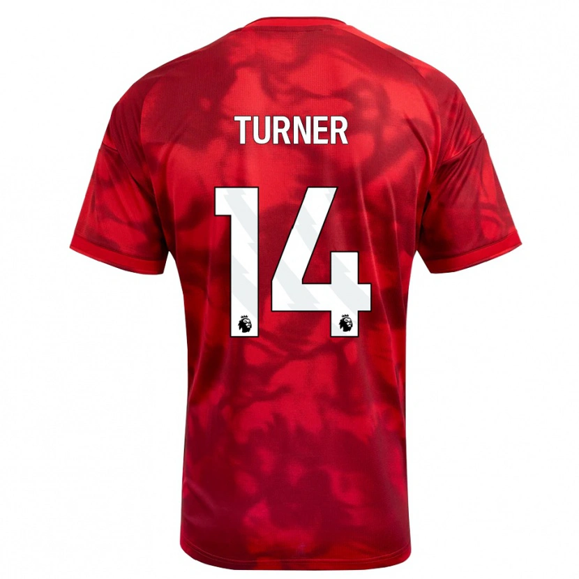 Danxen Mujer Camiseta Luca Turner #14 Carmesí Blanco 1ª Equipación 2026/27 La Camisa