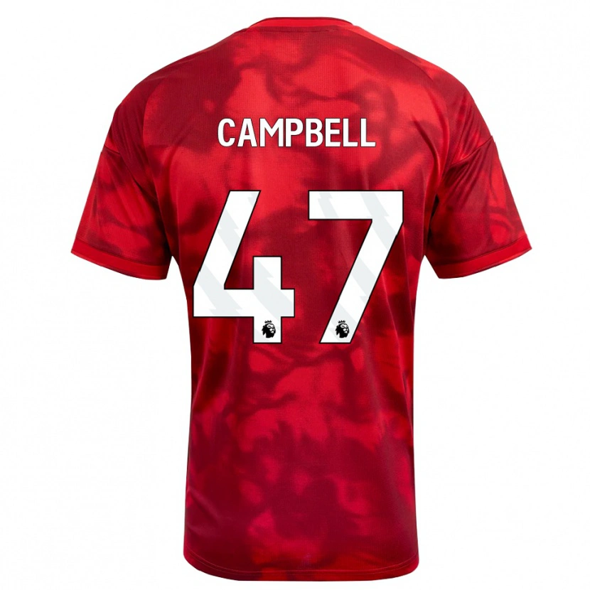 Danxen Mujer Camiseta Luke Campbell #47 Carmesí Blanco 1ª Equipación 2026/27 La Camisa