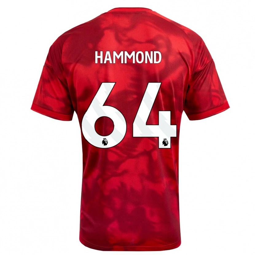 Danxen Mujer Camiseta Ben Hammond #64 Carmesí Blanco 1ª Equipación 2026/27 La Camisa