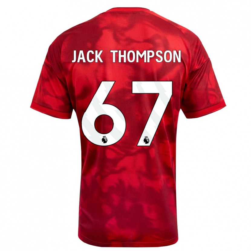Danxen Mujer Camiseta Jack Thompson #67 Carmesí Blanco 1ª Equipación 2026/27 La Camisa