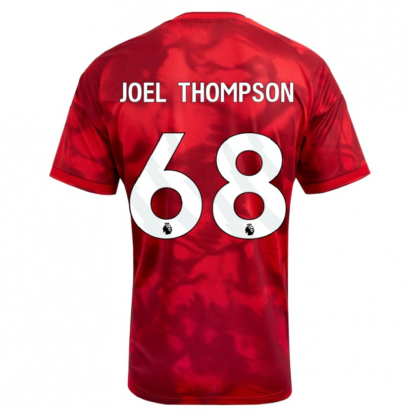 Danxen Mujer Camiseta Joel Thompson #68 Carmesí Blanco 1ª Equipación 2026/27 La Camisa
