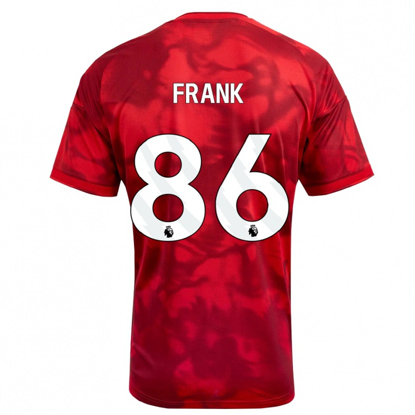 Danxen Mujer Camiseta Frank Djamna #86 Carmesí Blanco 1ª Equipación 2026/27 La Camisa