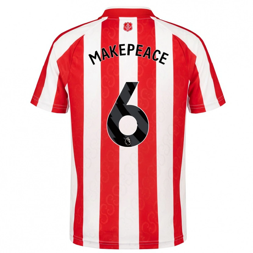 Danxen Mujer Camiseta Joe Makepeace #6 Rojo Blanco Negro 1ª Equipación 2026/27 La Camisa