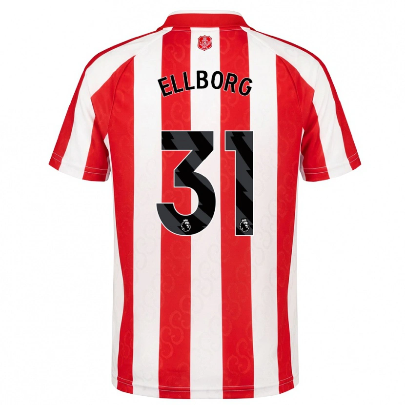 Danxen Mujer Camiseta Melker Ellborg #31 Rojo Blanco Negro 1ª Equipación 2026/27 La Camisa