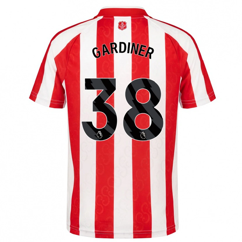 Danxen Mujer Camiseta Harry Gardiner #38 Rojo Blanco Negro 1ª Equipación 2026/27 La Camisa