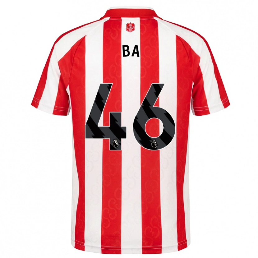 Danxen Mujer Camiseta Abdoullah Ba #46 Rojo Blanco Negro 1ª Equipación 2026/27 La Camisa