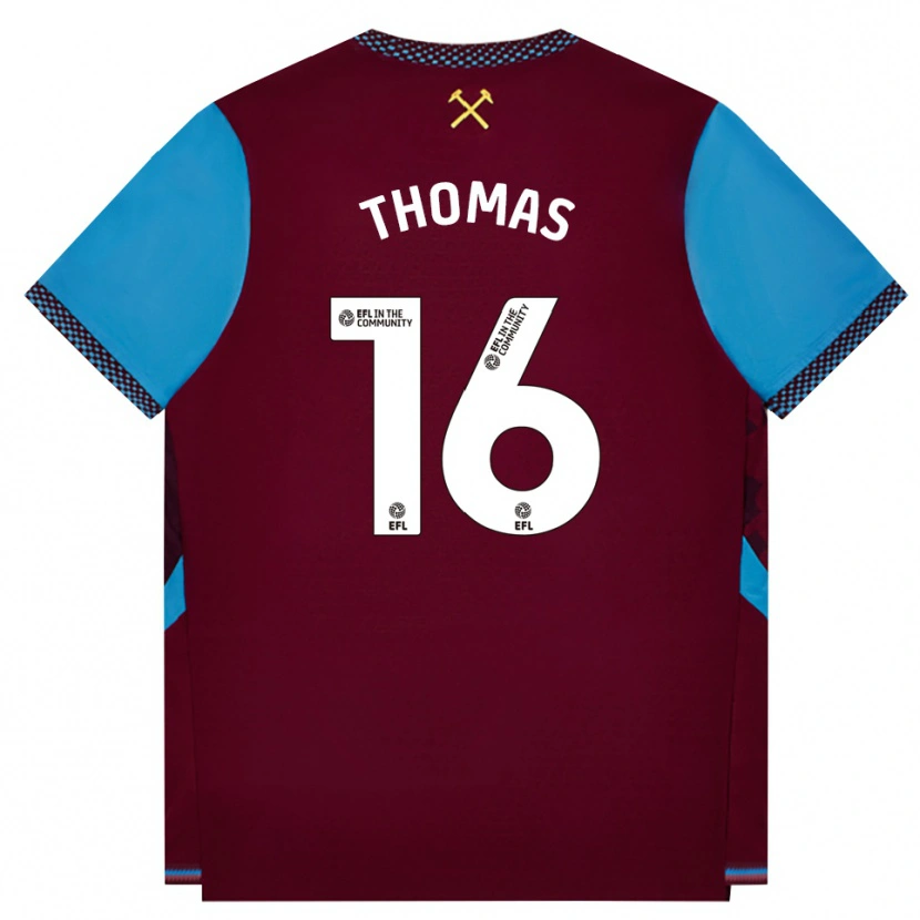Danxen Mujer Camiseta Isaac Thomas #16 Borgoña Azulaciano 1ª Equipación 2026/27 La Camisa