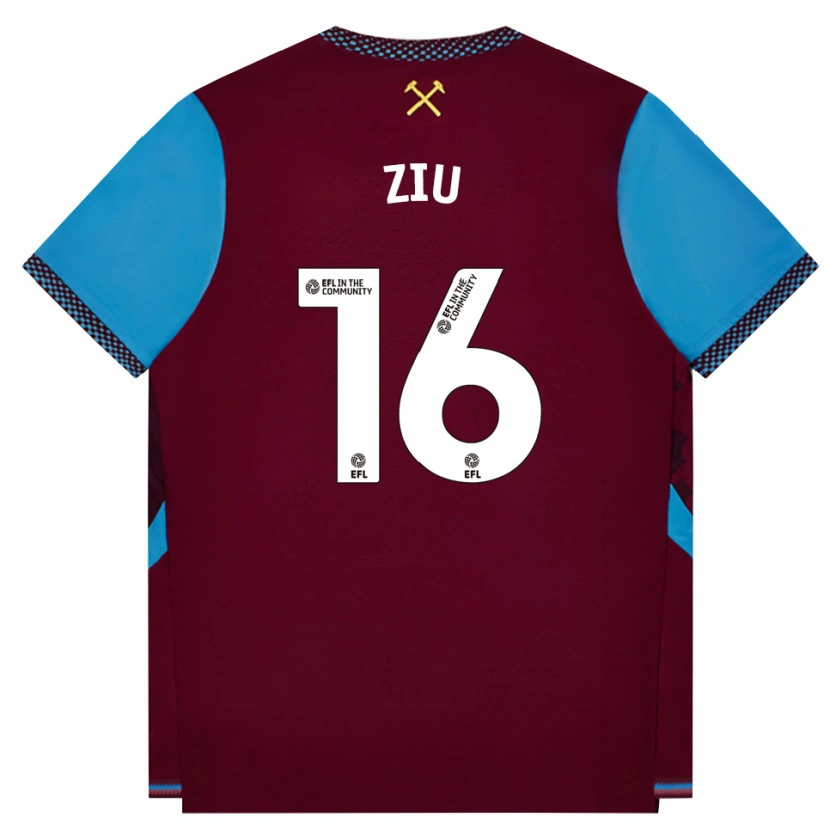 Danxen Mujer Camiseta Jessica Ziu #16 Borgoña Azulaciano 1ª Equipación 2026/27 La Camisa