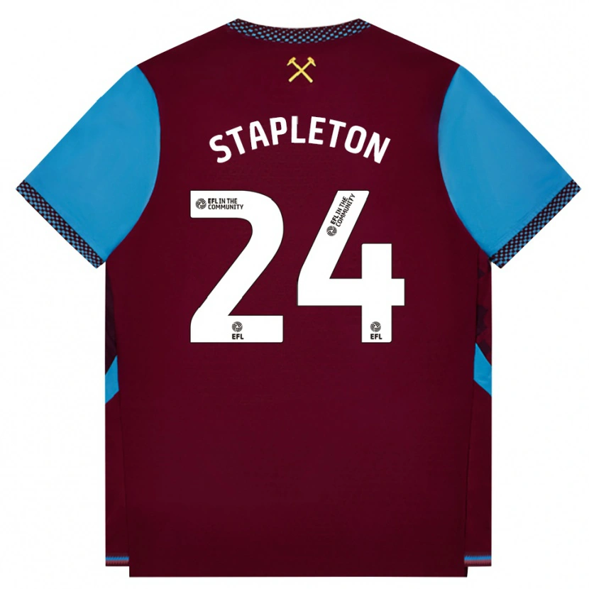 Danxen Mujer Camiseta Jessie Stapleton #24 Borgoña Azulaciano 1ª Equipación 2026/27 La Camisa