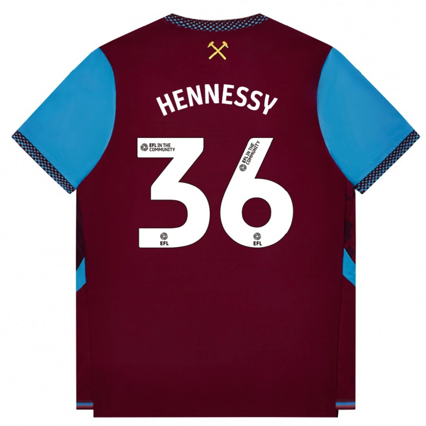 Danxen Mujer Camiseta Alexandra Hennessy #36 Borgoña Azulaciano 1ª Equipación 2026/27 La Camisa
