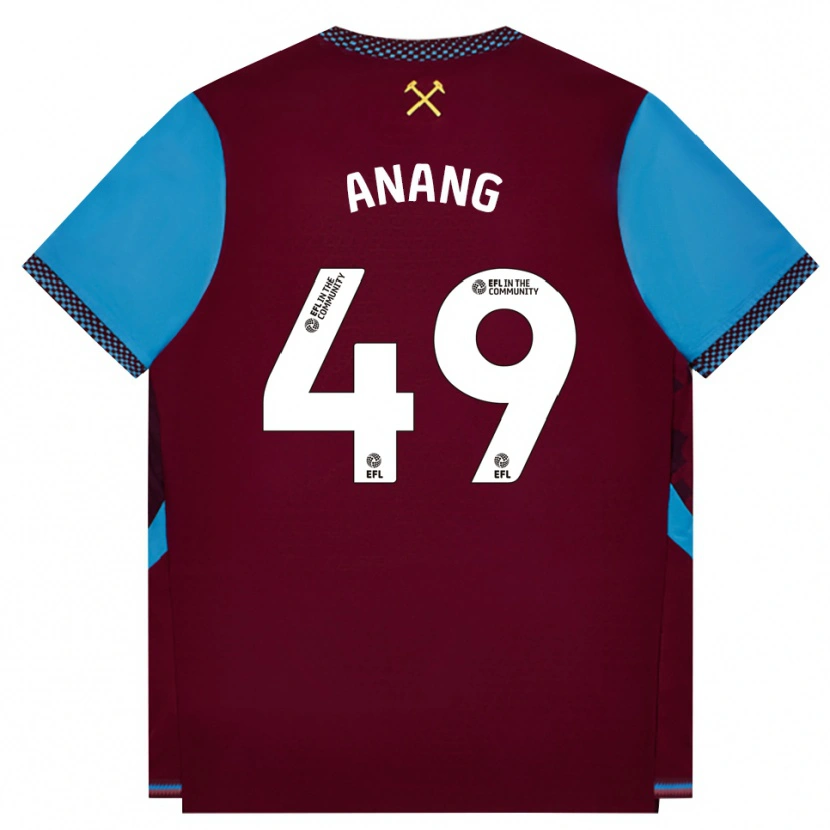 Danxen Mujer Camiseta Joseph Anang #49 Borgoña Azulaciano 1ª Equipación 2026/27 La Camisa