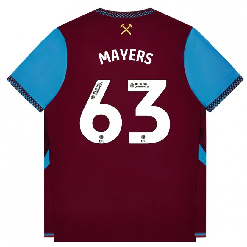 Danxen Mujer Camiseta Ezra Mayers #63 Borgoña Azulaciano 1ª Equipación 2026/27 La Camisa