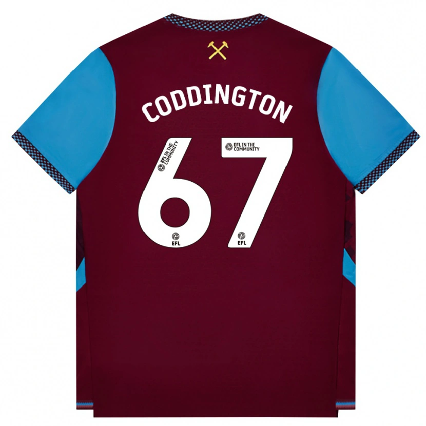 Danxen Mujer Camiseta Remy Coddington #67 Borgoña Azulaciano 1ª Equipación 2026/27 La Camisa