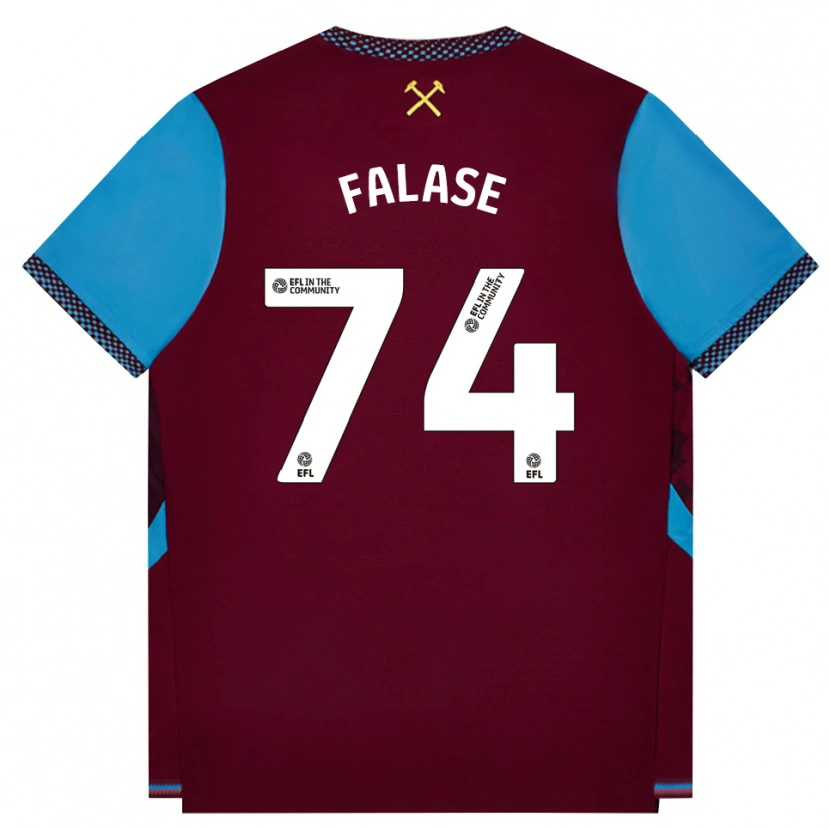Danxen Mujer Camiseta Asher Falase #74 Borgoña Azulaciano 1ª Equipación 2026/27 La Camisa