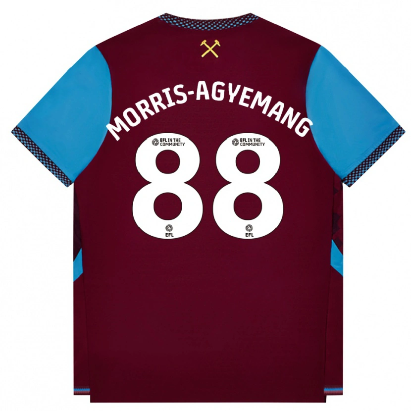 Danxen Mujer Camiseta Reggie Morris-Agyemang #88 Borgoña Azulaciano 1ª Equipación 2026/27 La Camisa